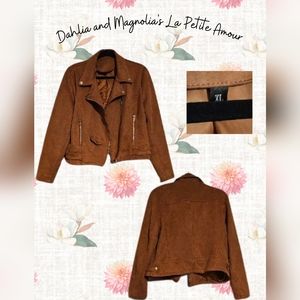Brown Suede Biker Jacket